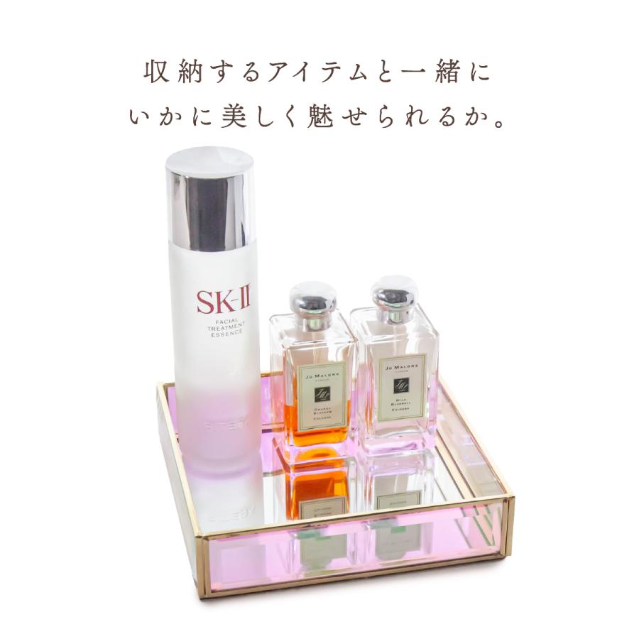 Moosy Life オーロラガラス ゴールド ミラー ジュエリートレイ 18x18x4cm AB66 ジュエリーケース ジュエリーボックス アクセサリーケース アクセサリーボックス |  | 11