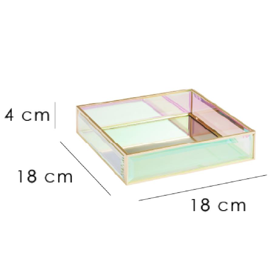 Moosy Life オーロラガラス ゴールド ミラー ジュエリートレイ 18x18x4cm AB66 ジュエリーケース ジュエリーボックス アクセサリーケース アクセサリーボックス |  | 13