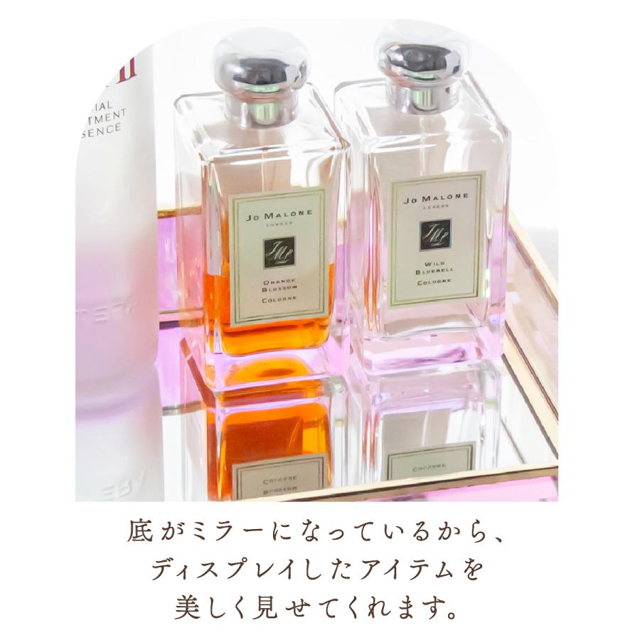 Moosy Life オーロラガラス ゴールド ミラー ジュエリートレイ 18x18x4cm AB66 ジュエリーケース ジュエリーボックス アクセサリーケース アクセサリーボックス |  | 07