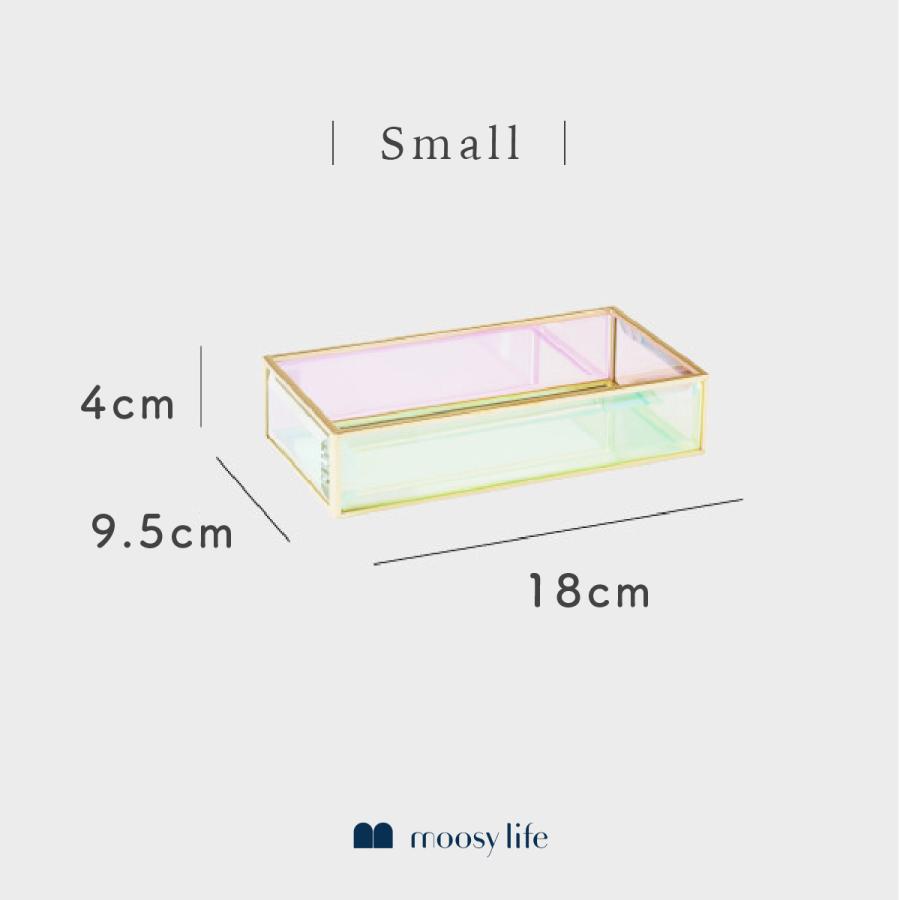 Moosy Life オーロラガラス ゴールド ミラー ジュエリートレイ 9.5×18×4cm Aurora AB67 |  | 13