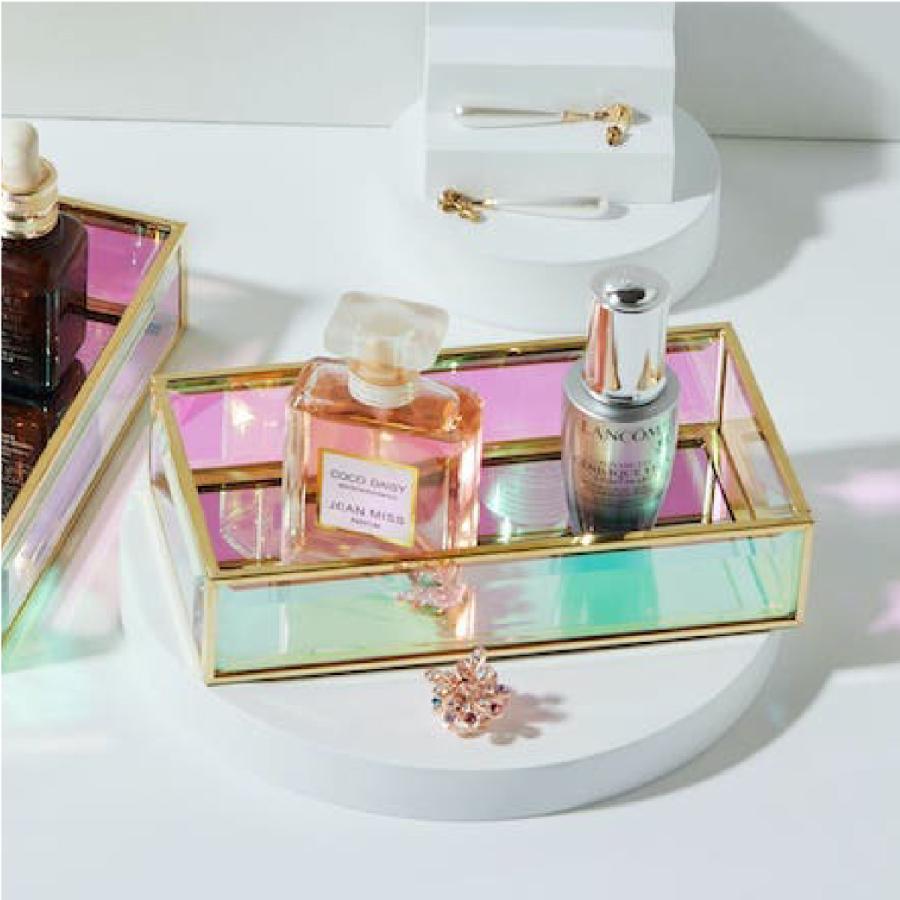 Moosy Life オーロラガラス ゴールド ミラー ジュエリートレイ 9.5×18×4cm Aurora AB67 |  | 03