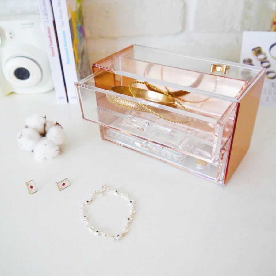 Moosy Life ローズゴールド 小物入れ 2段 引き出し アクリル MoonLight ML10 |  | 04