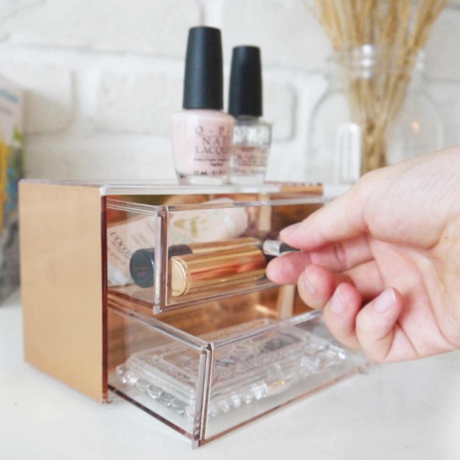 Moosy Life ローズゴールド 小物入れ 2段 引き出し アクリル MoonLight ML10 |  | 05