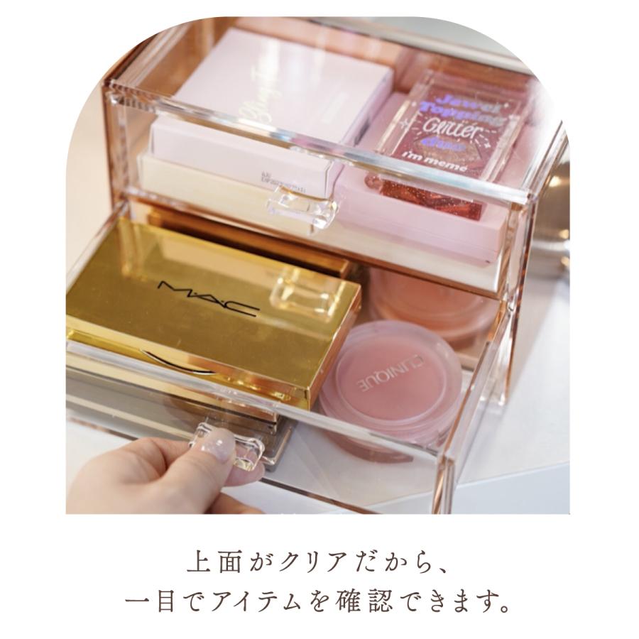Moosy Life ローズゴールド 小物入れ 2段 引き出し アクリル MoonLight ML10 |  | 09