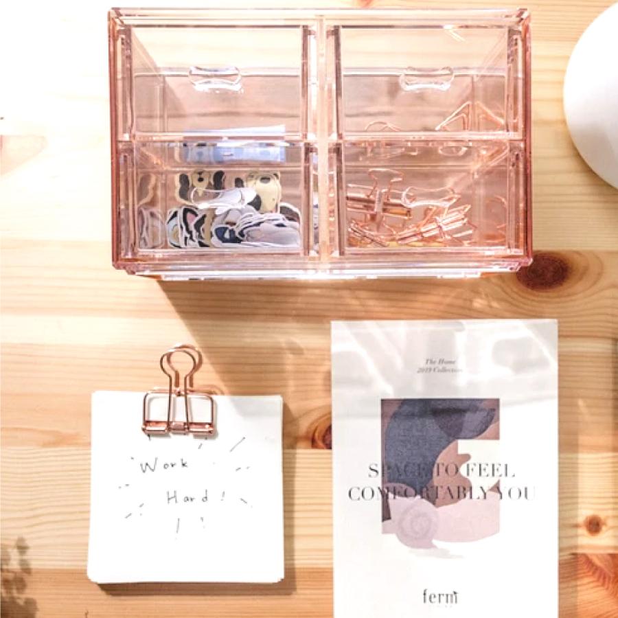 Moosy Life ローズゴールド 卓上小物入れ 引き出し 4つ アクリル MoonLight ML12 |  | 04