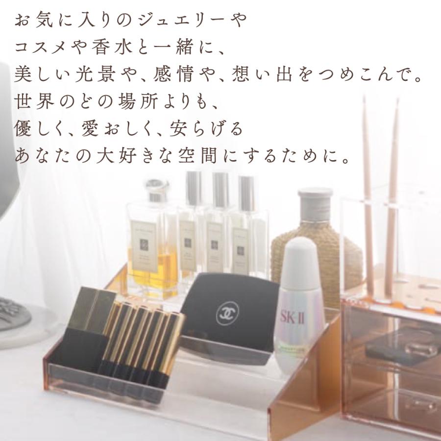 Moosy Life ローズゴールド 香水ディスプレイラック アクリル 3段式