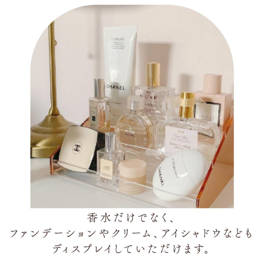 Moosy Life ローズゴールド 香水ディスプレイラック アクリル 3段式