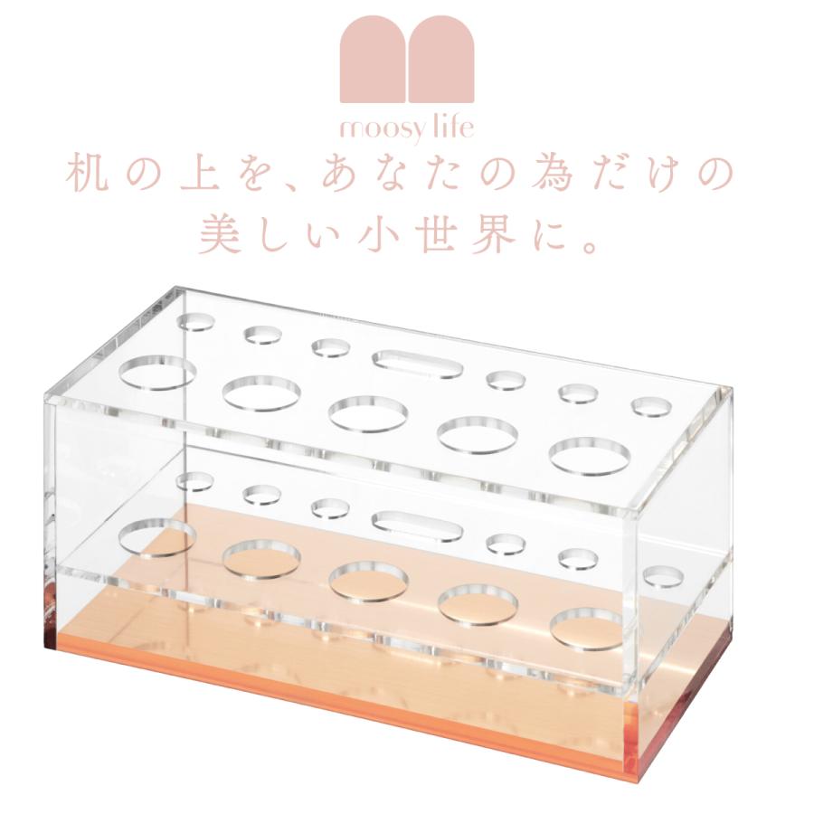 Moosy Life ローズゴールド メイクブラシケース アクリル 24本 MoonLight ML32 |  | 01