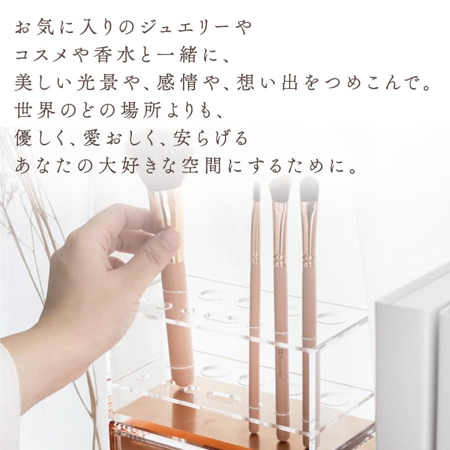 Moosy Life ローズゴールド メイクブラシケース アクリル 24本 MoonLight ML32 |  | 02