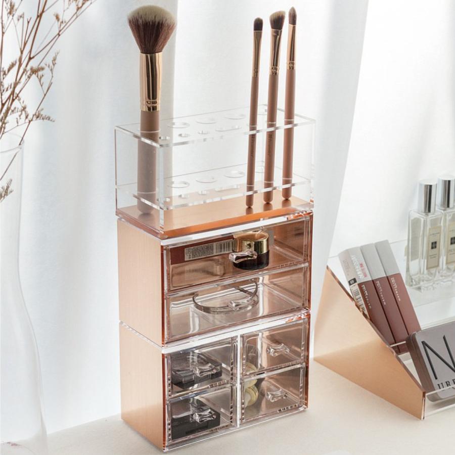 Moosy Life ローズゴールド メイクブラシケース アクリル 24本 MoonLight ML32 |  | 03