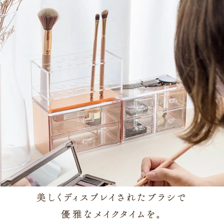 Moosy Life ローズゴールド メイクブラシケース アクリル 24本 MoonLight ML32 |  | 05