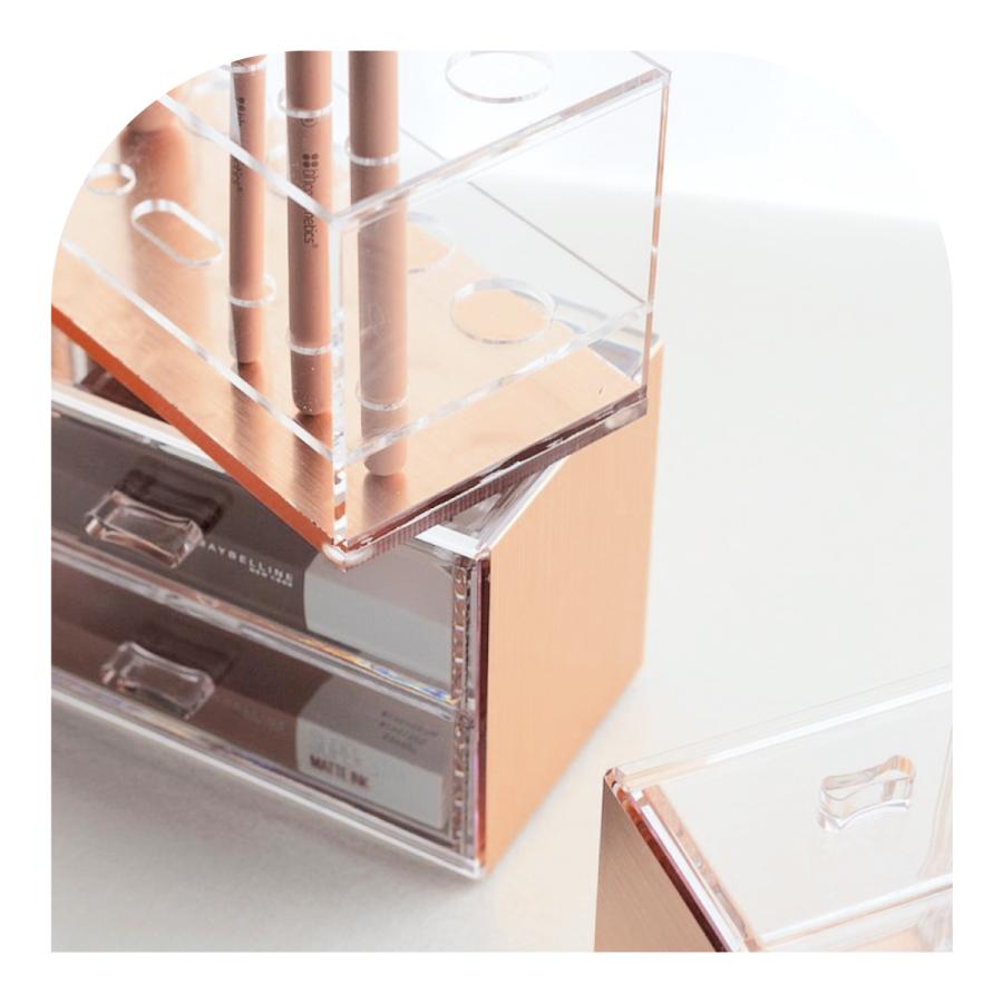 Moosy Life ローズゴールド メイクブラシケース アクリル 24本 MoonLight ML32 |  | 07