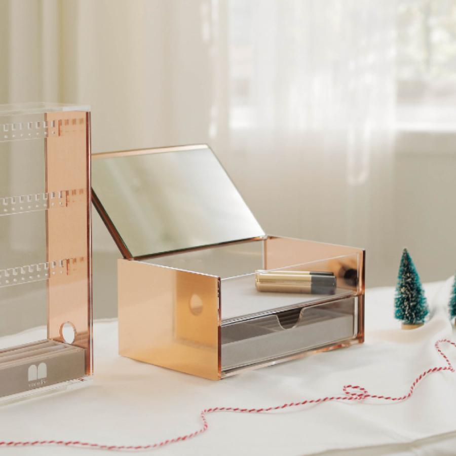 Moosy Life ローズゴールド ミラー付ジュエリーボックス アクリル 2段 MoonLight ML35 |  | 03
