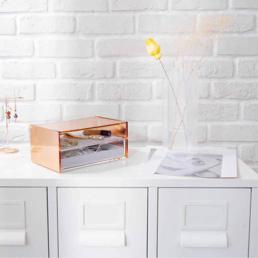 Moosy Life ローズゴールド ミラー付ジュエリーボックス アクリル 2段 MoonLight ML35 |  | 04
