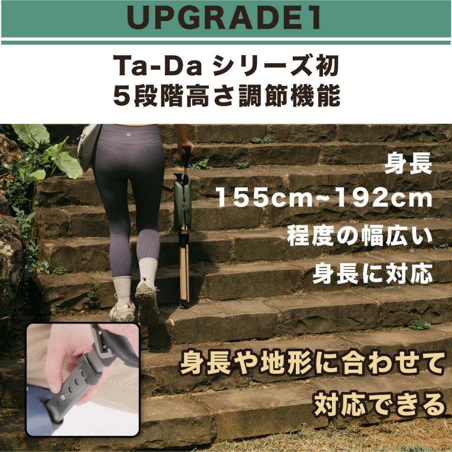 ステッキチェア【Ta-Da Chair # 2 Pro ターダ チェア】長さ可変式 椅子になる杖 一本杖 ステッキ 祖父母 プレゼント 杖 椅子 軽量 散歩 旅行 行列 椅子付き杖 |  | 10