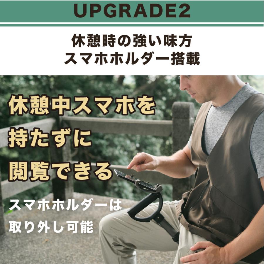 ステッキチェア【Ta-Da Chair # 2 Pro ターダ チェア】長さ可変式 椅子になる杖 一本杖 ステッキ 祖父母 プレゼント 杖 椅子 軽量 散歩 旅行 行列 椅子付き杖 |  | 11
