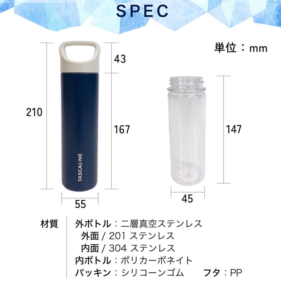 冷たさのカプセル 【 アイスコアボトル 】 TASCAL:NE 本当に 飲める 氷のう 氷嚢 水筒型 水筒 ボトル 魔法瓶 携帯 持ち運び 長持ち 長時間 保冷 保温 子ども |  | 22
