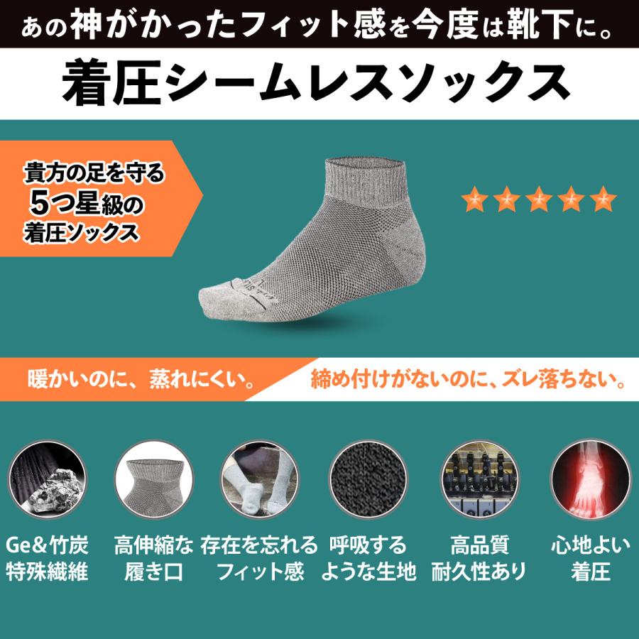 VITAL SALVEO バイタルサルヴェオ 靴下 着圧シームレス アンクル ソックス ショート CS-7501 |  | 01