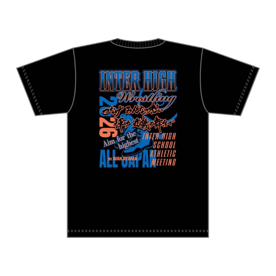 M〜LL】近畿総体2026競技名入りTシャツ【27.レスリング】(黒