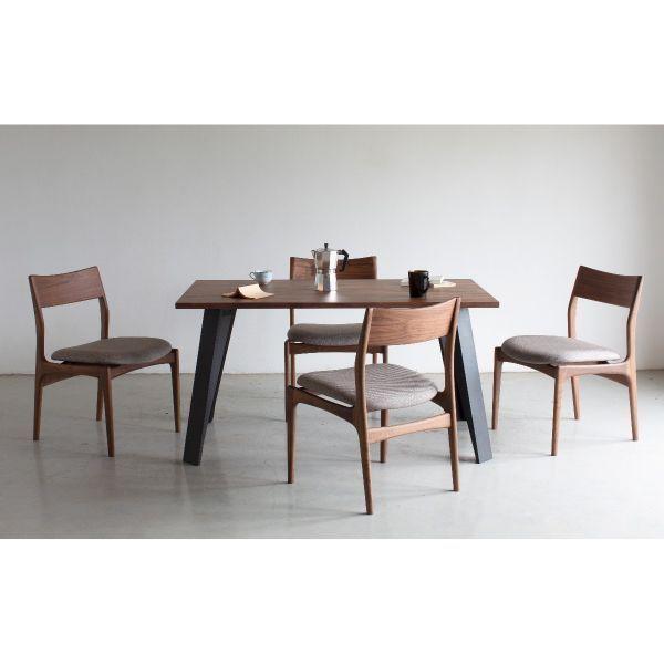 AMOCC ダイニングチェア ウォールナット 無垢 グレー