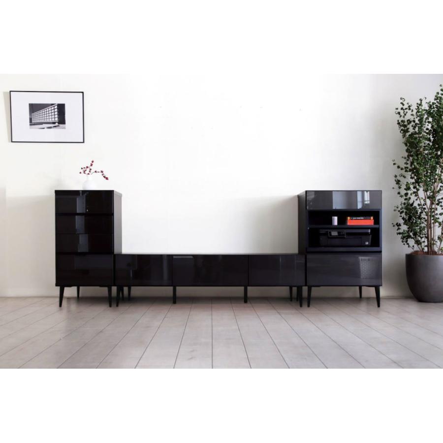 テレビボード AVローボード 180cm Meuble TOWN ブラック（Meuble