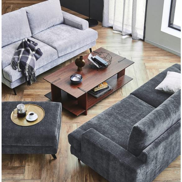 関家具 エレーナ スツール 幅60cm ファブリック チャコール