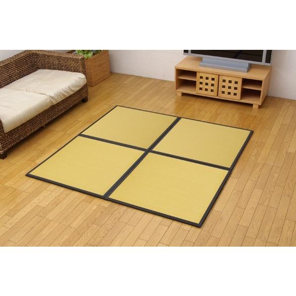 置き畳 ユニット畳 PP ポリプロピレン 軽量タイプ 水拭きできる 『スカッシュ』 ベージュ 約82×82×1.7cm (９枚1セット)　約４,５帖分　　8611040