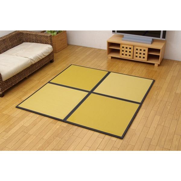 置き畳 ユニット畳 PP ポリプロピレン 軽量タイプ 水拭きできる 『スカッシュ』 ベージュ 約82×82×1.7cm (９枚1セット)　約４,５帖分　　8611040_4