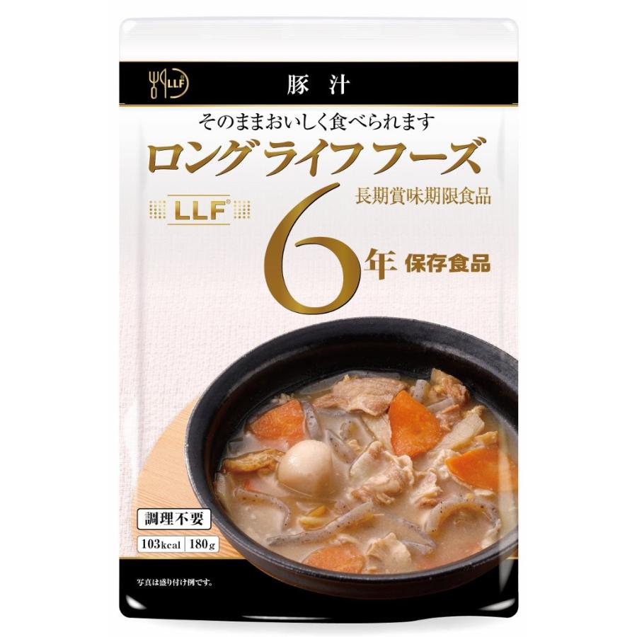 非常食　ロングライフフーズ　常温　長期賞味期限食品　賞味期限　「６年」　豚汁　５０袋入り　防災備蓄食