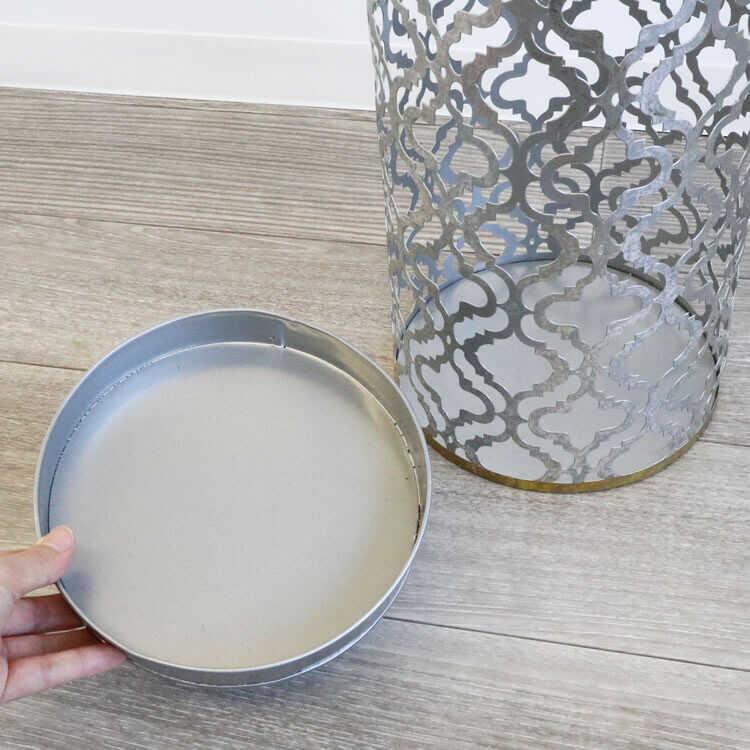 傘立て 傘たて アンブレラスタンド シルバー おしゃれ モダン アイアン 玄関 収納 取っ手 トレー付 完成品 丸 アンティーク調 頑丈 インテリア |  | 07