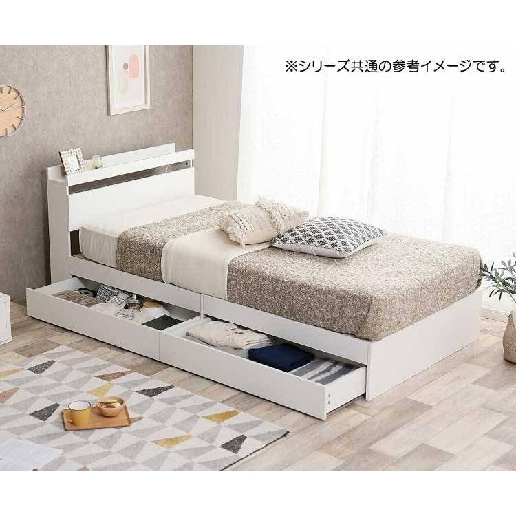 ベッド　セミダブル　引き出し　収納付　ヘッドボード　コンセント付　ホワイト |  | 01