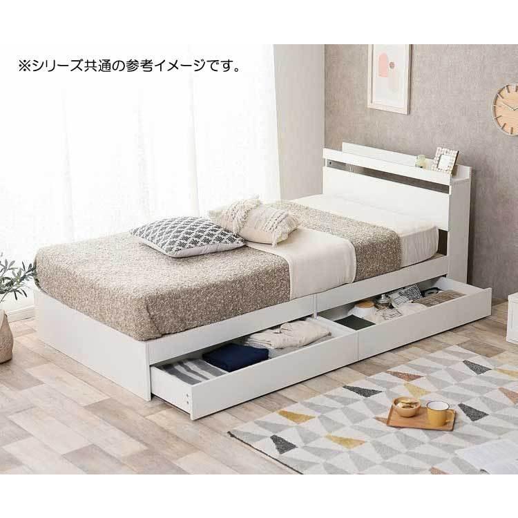 ベッド　セミダブル　引き出し　収納付　ヘッドボード　コンセント付　ホワイト |  | 10