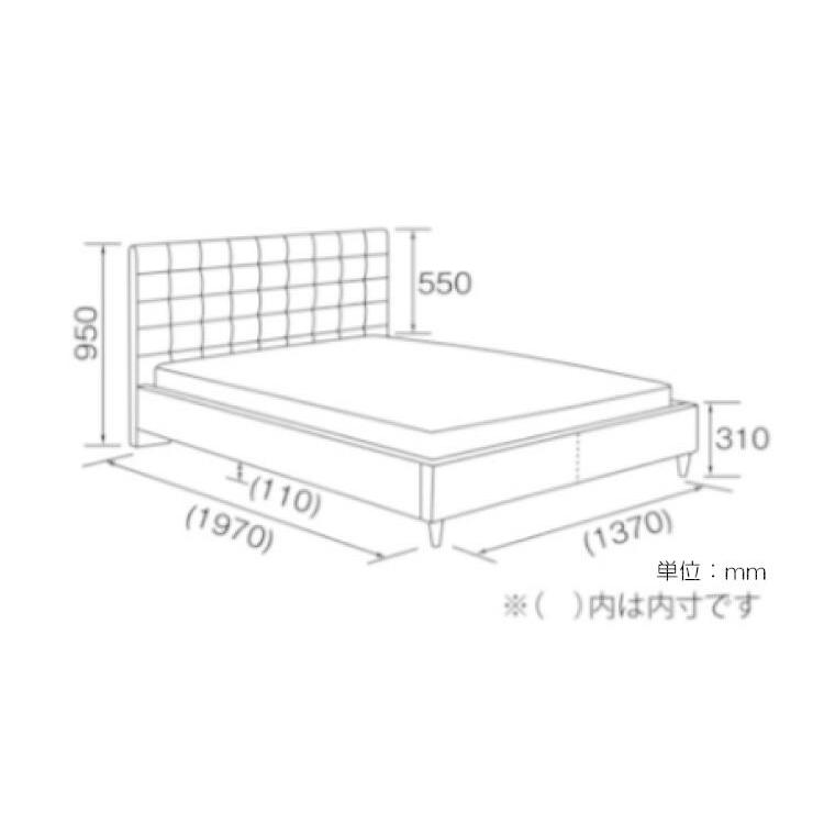 ベッド ダブル フレームのみ おしゃれ 布製 シンプル モダン 高級