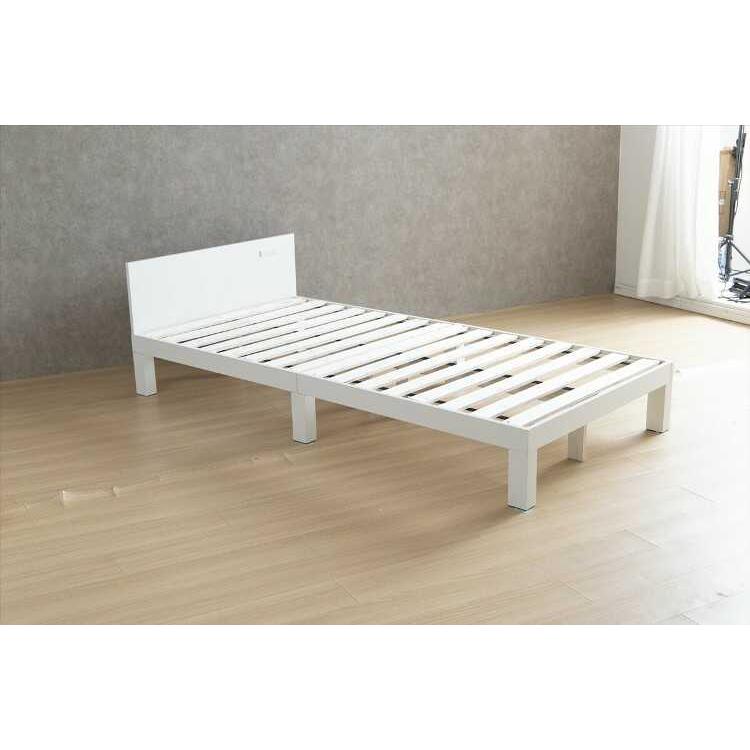 ベッド シングル 白 すのこ フレームのみ コンセント おしゃれ 北欧