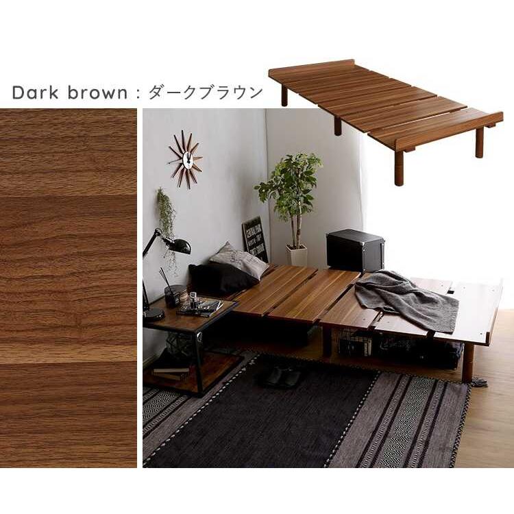 ベッド シングルベッド すのこ ヘッドレス ダークブラウン ベッド シングルベッド すのこ ヘッドレス ダークブラウン