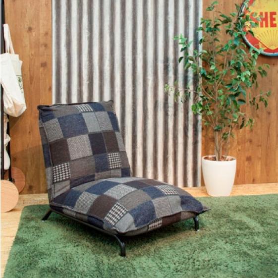 42段階リクライニング！パッチワーク柄フロアチェア（完成品） |  | 07