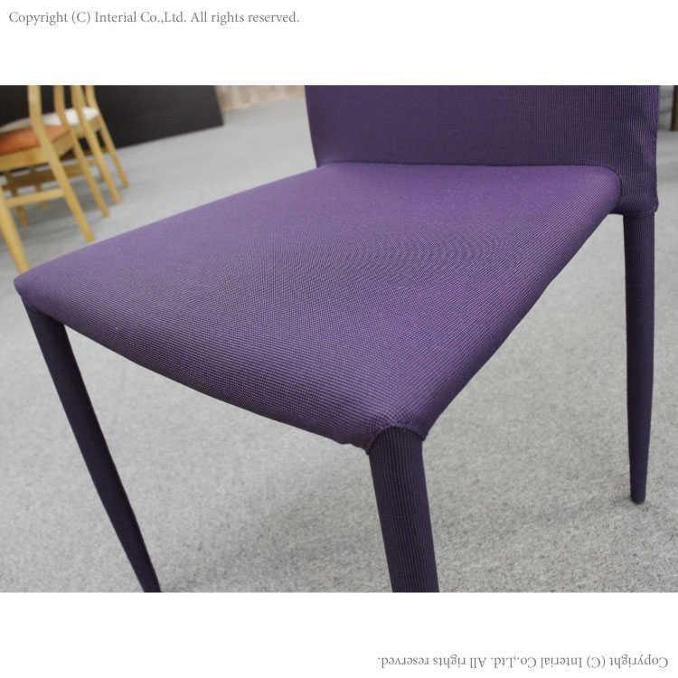 ダイニングチェア スタッキング 布製 ファブリック シンプル グリーン