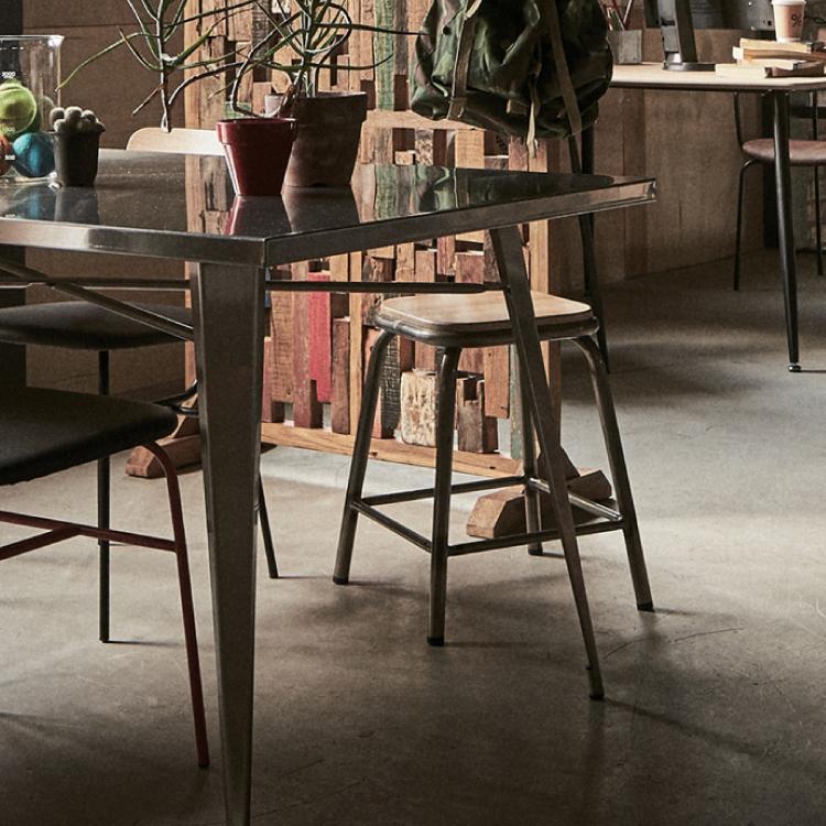 スツール　木製座面　スチール脚　おしゃれ　ミニテーブル　完成品 |  | 04