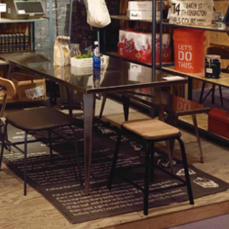 スツール　木製座面　スチール脚　おしゃれ　ミニテーブル　完成品 |  | 07