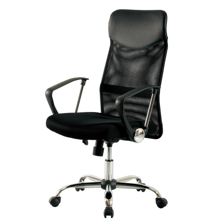 デスクチェア オフィスチェア メッシュ ハイバック スタイリッシュ ブラック シンプル 黒 ロッキング キャスター付き 書斎用 デスクワーク用 勉強用 |  | 01