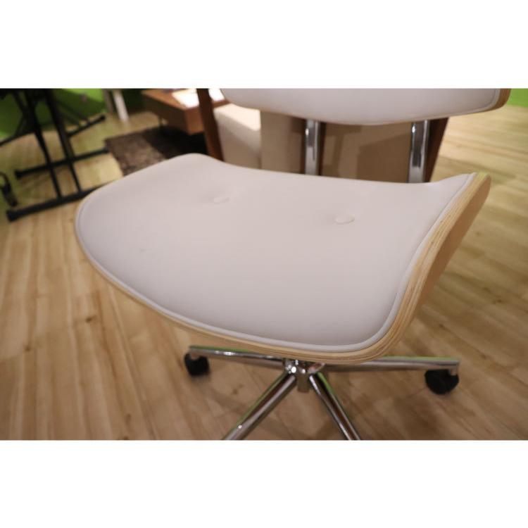 デスクチェア パソコンチェア おしゃれ ホワイト レザー 昇降式 ナチュラル シンプル ベーシック 北欧 キャスター 合皮 勉強用 一人暮らし 木目 |  | 03