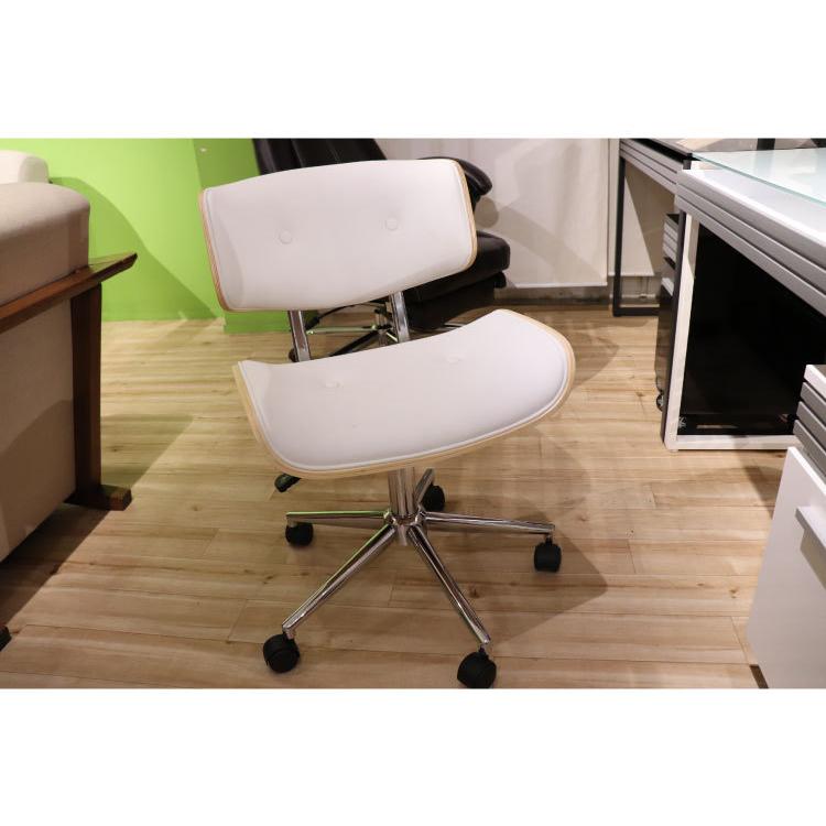 デスクチェア パソコンチェア おしゃれ ホワイト レザー 昇降式 ナチュラル シンプル ベーシック 北欧 キャスター 合皮 勉強用 一人暮らし 木目 |  | 09