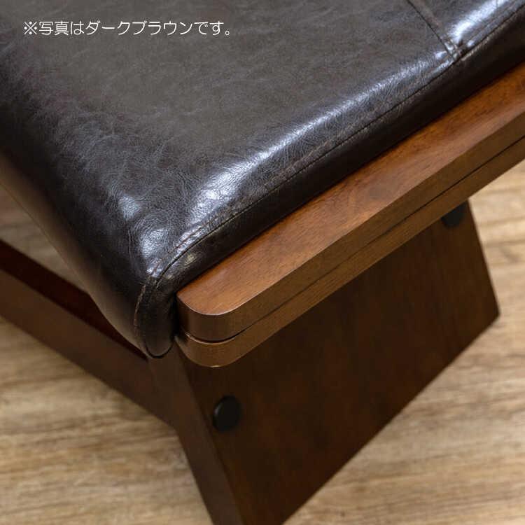 ダイニングベンチ 幅120 曲線 カーブ 座りやすい レザー 合皮
