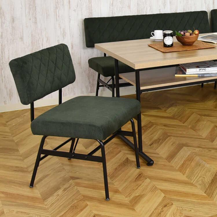 座面が広い北欧風ダイニングチェア 緑グリーン・布ファブリック張り シンプル おしゃれ 組立品 食卓椅子 カフェチェア 家具 ファニチャー インテリア 高級感 |  | 03