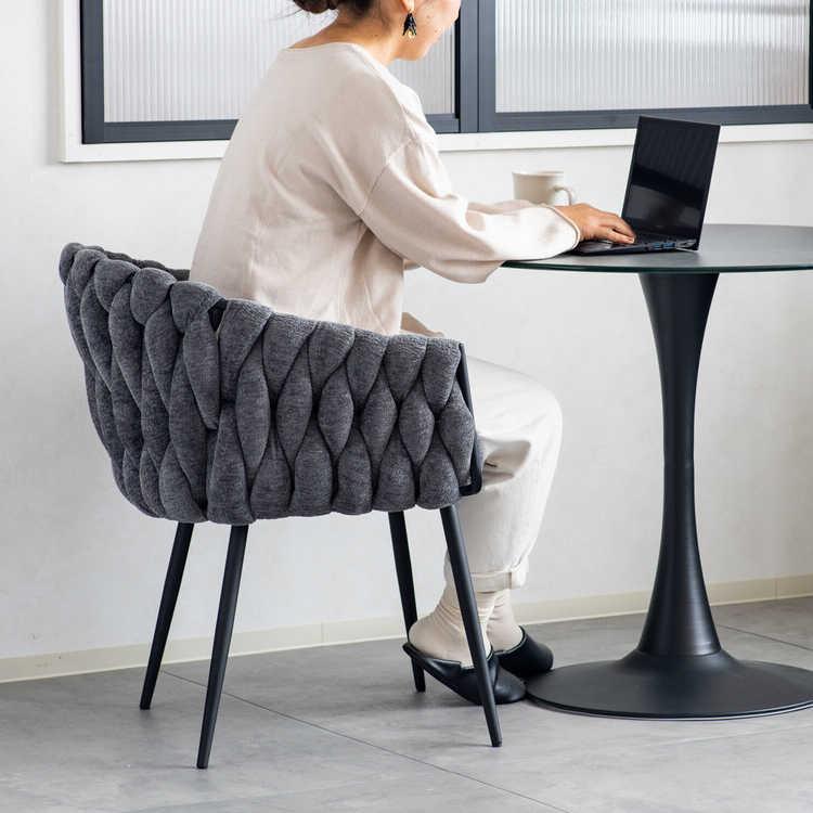 モコモコ感がセレブで上品なラウンジチェア ファブリック製 レッド色 おしゃれ 高級感 ダイニングチェア デスクチェア カフェチェア 食卓用いす 布 スチール |  | 07