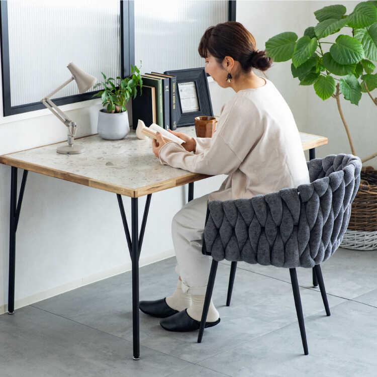 モコモコ感がセレブで上品なラウンジチェア ファブリック製 レッド色 おしゃれ 高級感 ダイニングチェア デスクチェア カフェチェア 食卓用いす 布 スチール |  | 08