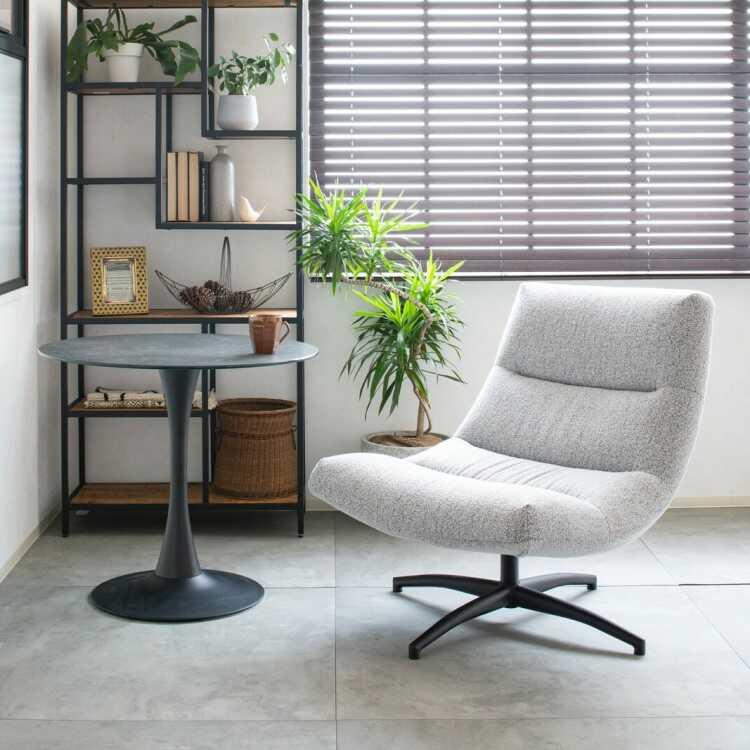 あぐらもかけるワイドでゆったり回転式ソファー ひとりがけ おしゃれ かわいい リラックスチェア パーソナルチェア リビング 書斎 ライトグレー ダークグレー |  | 11