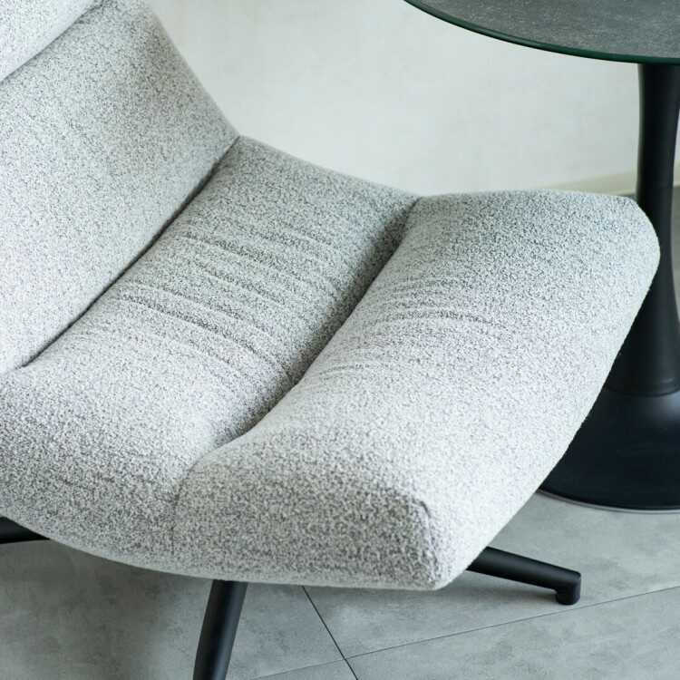 あぐらもかけるワイドでゆったり回転式ソファー ひとりがけ おしゃれ かわいい リラックスチェア パーソナルチェア リビング 書斎 ライトグレー ダークグレー |  | 07