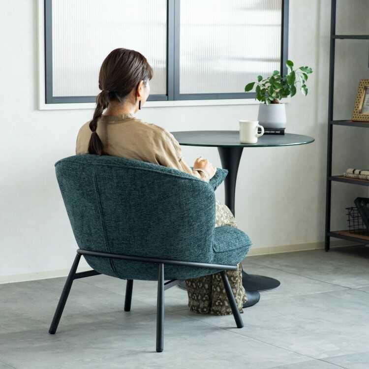 コロンとしたフォルムがかわいいパーソナルチェア クッション付き ライトグレー色 グリーン色 おしゃれ かわいい リラックスチェア リビング 書斎 インテリア |  | 12