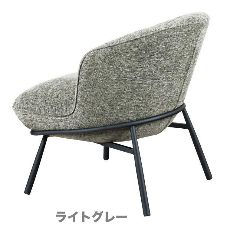 コロンとしたフォルムがかわいいパーソナルチェア クッション付き ライトグレー色 グリーン色 おしゃれ かわいい リラックスチェア リビング 書斎 インテリア |  | 04